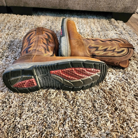 Red Wing Nubuck Rio Flex Leather Western Steel Toe Waterproof Work Boots. EUC. - Picture 10 of 13